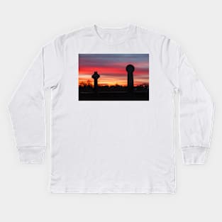 Sunset at Durham Cathedral Kids Long Sleeve T-Shirt